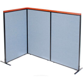 Interion® Deluxe Freestanding 3-Panel Corner Room Divider 36-1/4