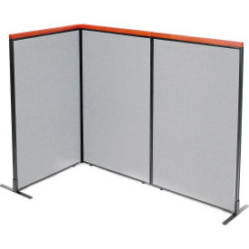 Interion® Deluxe Freestanding 3-Panel Corner Room Divider 36-1/4