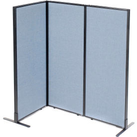 Interion® Freestanding 3-Panel Corner Room Divider 24-1/4