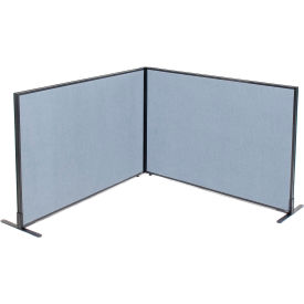 Interion® Freestanding 2-Panel Corner Room Divider 60-1/4