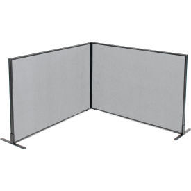 Interion® Freestanding 2-Panel Corner Room Divider 60-1/4