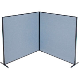 Interion® Freestanding 2-Panel Corner Room Divider 60-1/4