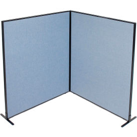 Interion® Freestanding 2-Panel Corner Room Divider 60-1/4