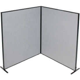 Interion® Freestanding 2-Panel Corner Room Divider 60-1/4