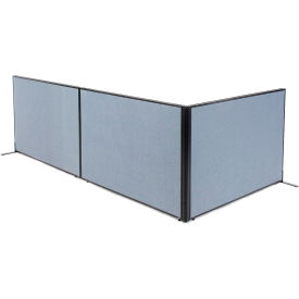 Interion® Freestanding 3-Panel Corner Room Divider 60-1/4