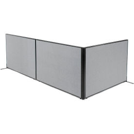 Interion® Freestanding 3-Panel Corner Room Divider 60-1/4