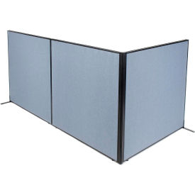 Interion® Freestanding 3-Panel Corner Room Divider 60-1/4