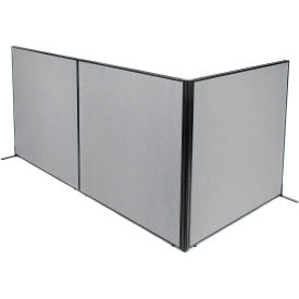 Interion® Freestanding 3-Panel Corner Room Divider 60-1/4