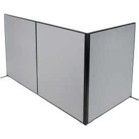 Interion® Freestanding 3-Panel Corner Room Divider 60-1/4