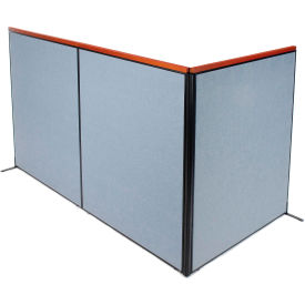 Interion® Deluxe Freestanding 3-Panel Corner Room Divider 60-1/4