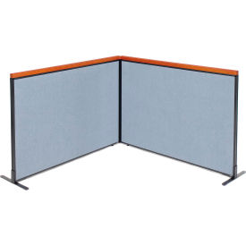 Interion® Deluxe Freestanding 2-Panel Corner Room Divider 60-1/4