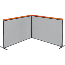 Interion® Deluxe Freestanding 2-Panel Corner Room Divider 60-1/4