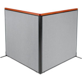 Interion® Deluxe Freestanding 2-Panel Corner Room Divider 60-1/4