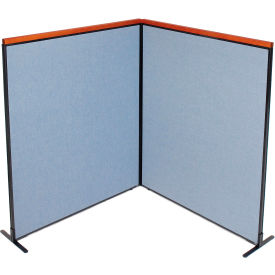 Interion® Deluxe Freestanding 2-Panel Corner Room Divider 60-1/4