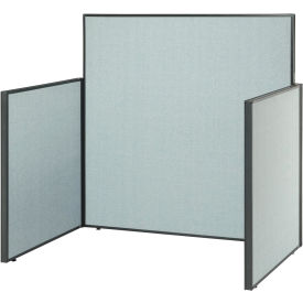 Interion® Pre-Configured Office Cubicle 4'W x 4'D x 60