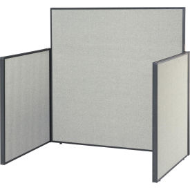 Interion® Pre-Configured Office Cubicle 4'W x 4'D x 60