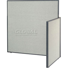 Interion® Pre-Configured Office Cubicle 4'W x 4'D x 60