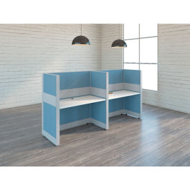 Interion® Modern Double Workstation 8' 9