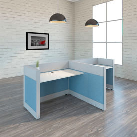 Interion® Modern Double Reception Workstation 8' 9