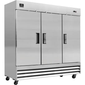 Nexel® Reach In Freezer 3 Solid Doors 72 Cu. Ft. Stainless Steel 036243