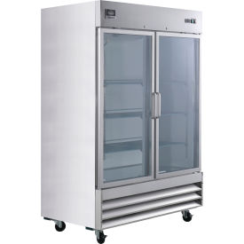 Nexel® Reach In Refrigerator 2 Glass Doors 47 Cu. Ft. 219243
