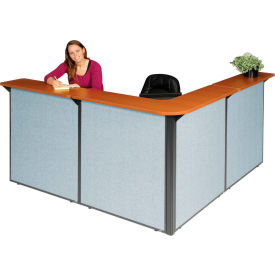 Interion® L-Shaped Reception Station 80