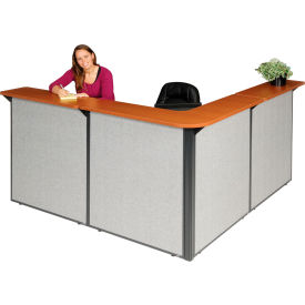 Interion® L-Shaped Reception Station 80