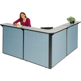 Interion® L-Shaped Reception Station 80