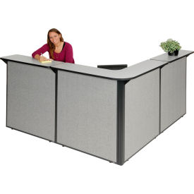 Interion® L-Shaped Reception Station 80
