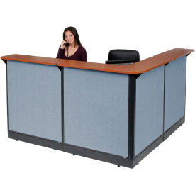 Interion® L-Shaped Reception Station w/Raceway 80