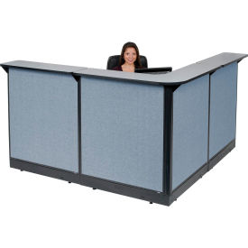 Interion® L-Shaped Reception Station With Raceway 80