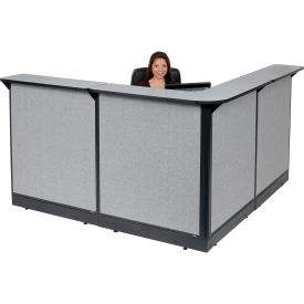 Interion® L-Shaped Reception Station With Raceway 80