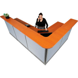 Interion® L-Shaped Reception Station w/Raceway 116