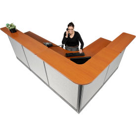 Interion® L-Shaped Reception Station w/Raceway 116