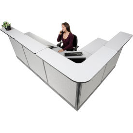 Interion® L-Shaped Reception Station w/Raceway 116