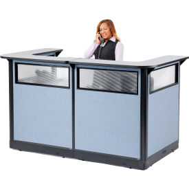 Interion® U-Shaped Reception Station w/Window & Raceway 88