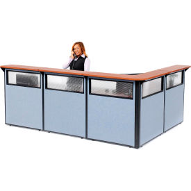 Interion® L-Shaped Reception Station w/Window 116