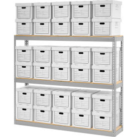 GoVets™ Record Storage Open With Boxes 72