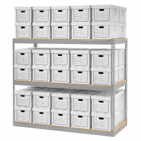 GoVets™ Record Storage Rack With Boxes 72