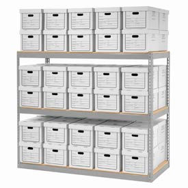 GoVets™ Record Storage Rack With Boxes 72