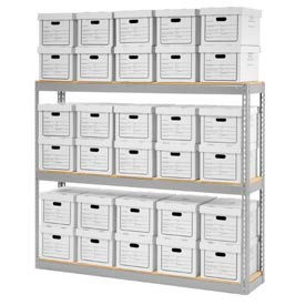 GoVets™ Record Storage Open With Boxes 72