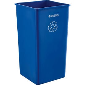 GoVets™ Square Recycling Trash Can 55 Gallon Blue 440RBL641