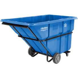 GoVets™ Extra HD Plastic Recycling Tilt Truck 1-1/2 Cu. Yd. Cap 2000 Lbs. CapBlue 259BL800