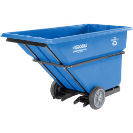GoVets™ Forkliftable Extra HD Plastic Recycling Tilt Truck 1 Cu. Yd. Cap 287BL800