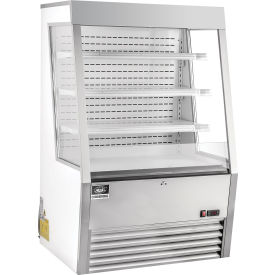 Nexel® Refrigerated Open Air Merchandiser w/ Curtain 13.8 Cu. Ft. Stainless Steel 211243