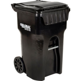 GoVets™ Mobile Trash Container 65 Gallon Black 279BK237