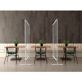 GoVets™ Free Standing Portable Clear Divider Safety Partition 6'W x 6'H 061989