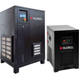 GoVets™ Tankless Rotary Screw Compressor w/Dryer 10 HP 1 Phase 230V 690133