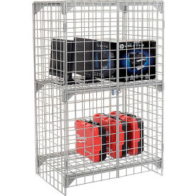GoVets™ 1-Tier 2 Door Wire Mesh Security Locker 36
