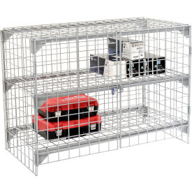 GoVets™ 1-Tier 2 Door Wire Mesh Security Locker 48